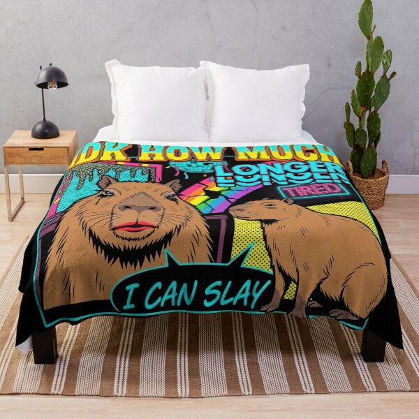 Item preview, IDK How Much Longer I Can Slay Capybara Pop Art designed and sold by Kitkin.