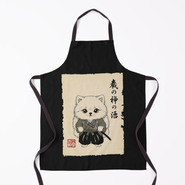 Item preview, Pomeranian Samurai Japanese Art Sumi-e Kawaii Funny designed and sold by Littermin.