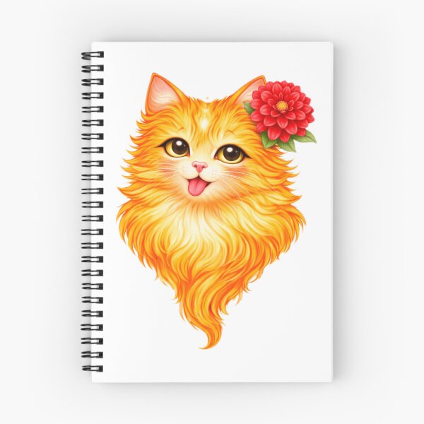 Item preview, Fluffy Mood Cat – Shy Dahlia | Cute Aesthetic Cat designed and sold by ClarityForms.