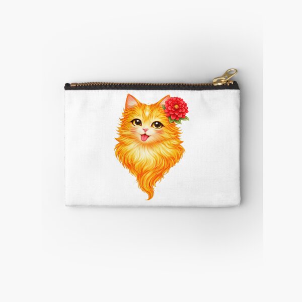 Item preview, Fluffy Mood Cat – Shy Dahlia | Cute Aesthetic Cat designed and sold by ClarityForms.