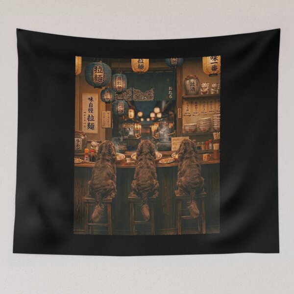 Item preview, Japanese Field Spaniel Art Ramen Noodle Foodie Dog Lover designed and sold by DoodleTortle.