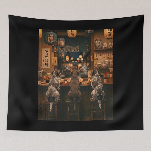 Item preview, Japanese German Wirehaired Pointer Art Ramen Noodle Foodie Dog Lover designed and sold by DoodleTortle.