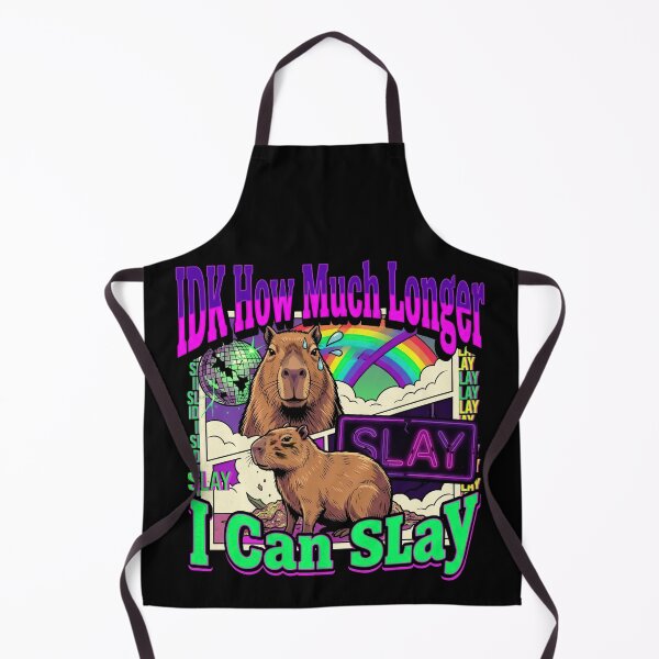 Item preview, IDK How Much Longer I Can Slay Capybara Disco Rainbow Funny Meme designed and sold by Kitkin.