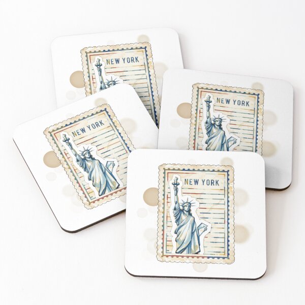 Item preview, New York Postage Stamp with Statue of Liberty Travel Design designed and sold by iamKRUK.