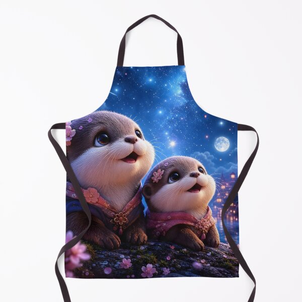 Item preview, Baby Otter Stargazing Fantasy Art designed and sold by sigmaartstudio.