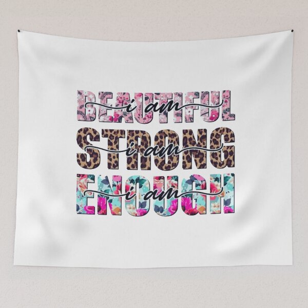 Item preview, Beautiful Strong Enough Floral Leopard Typography designed and sold by Core design hub .