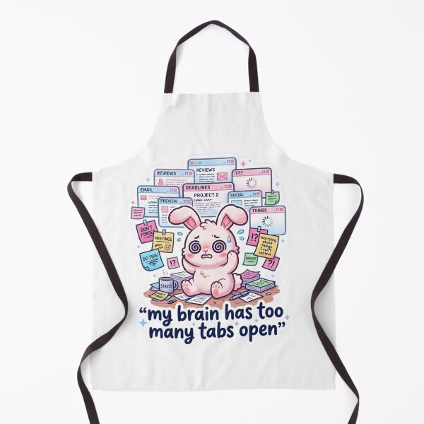 Item preview, Too Many Tabs Open Bunny designed and sold by Elviqus Shop.