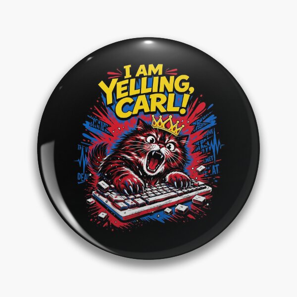 Item preview, Funny I Am Yelling Carl Donut Cat Meme designed and sold by Kitkin.
