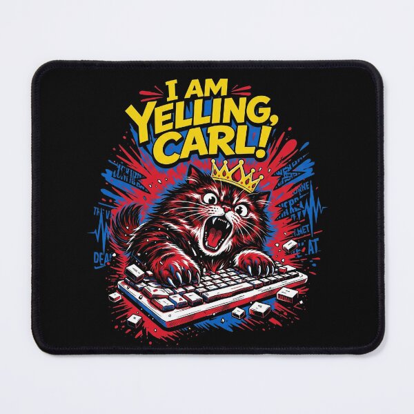 Item preview, Funny I Am Yelling Carl Donut Cat Meme designed and sold by Kitkin.