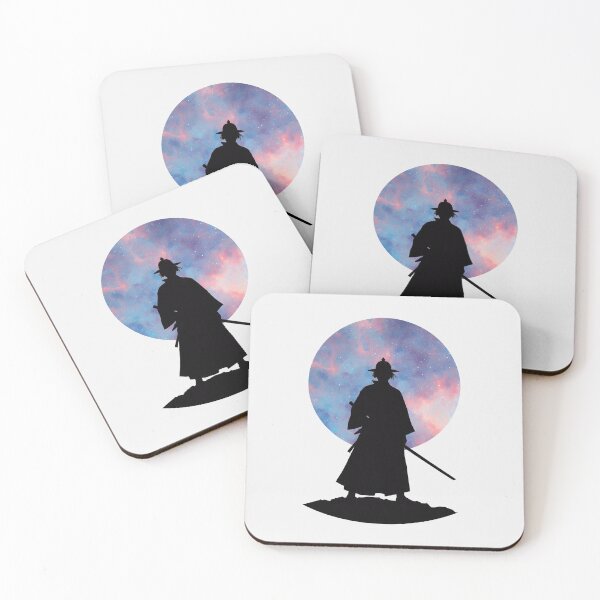 Item preview, Cosmic Samurai Silhouette Nebula Warrior Art designed and sold by PixelQ.