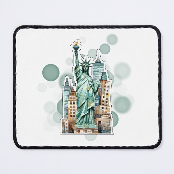 Item preview, Statue of Liberty with New York Skyline Travel Design designed and sold by iamKRUK.