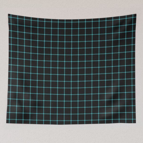 Item preview, Black And Turquoise Mini Gingham Pattern designed and sold by pattern-archive.