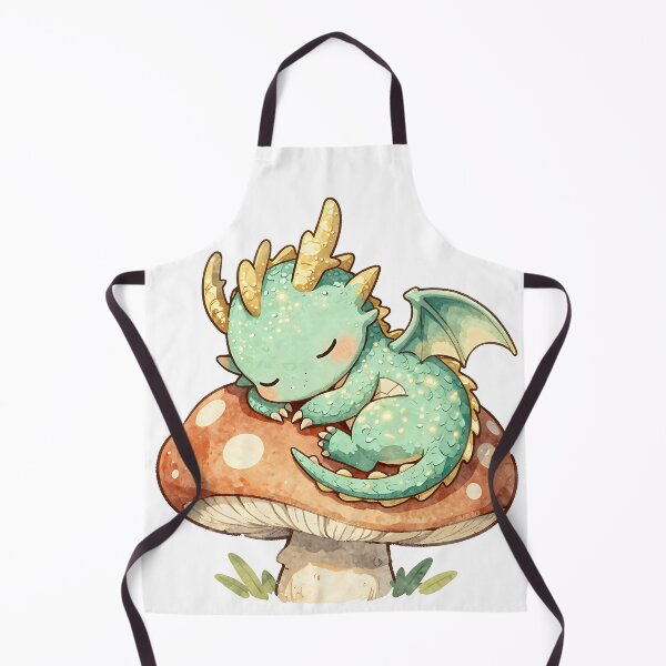 Item preview, Tiny Baby Dragon Sleeping Mushroom | Fantasy Whimsical Magical Design designed and sold by Lyrical Soul.