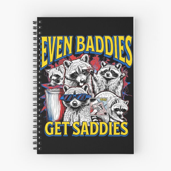 Item preview, Even Baddies Get Saddies Raccoon Squad Funny Trash Panda Art designed and sold by Kitkin.