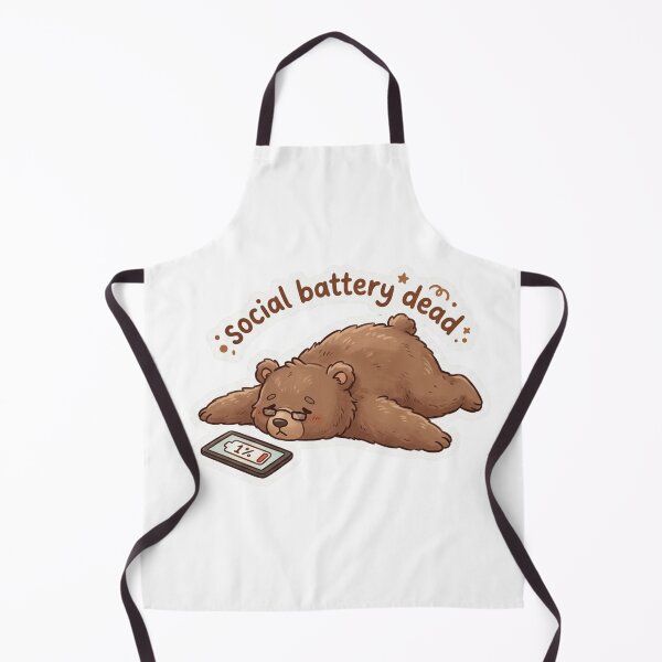 Item preview, Social Battery Dead Bear designed and sold by Elviqus Shop.