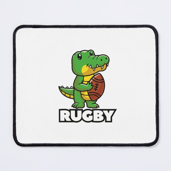 Item preview, Cute Crocodile Rugby Mascot Alligator Cartoon Sticker designed and sold by topprinting.