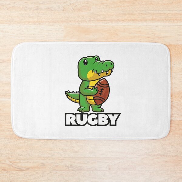 Item preview, Cute Crocodile Rugby Mascot Alligator Cartoon Sticker designed and sold by topprinting.