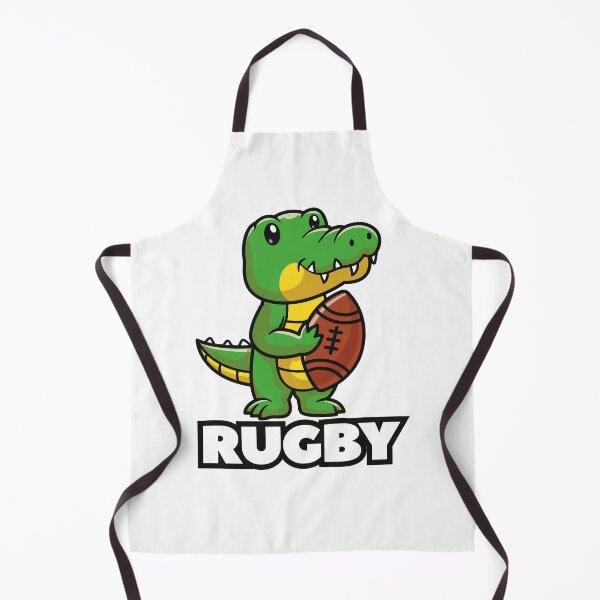 Item preview, Cute Crocodile Rugby Mascot Alligator Cartoon Sticker designed and sold by topprinting.