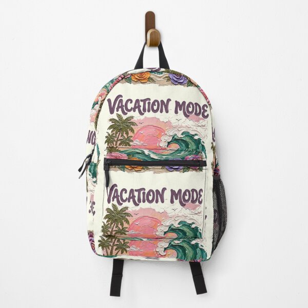 Item preview, Retro Impasto Vacation Mode Summer Wave Floral Beach Sunset designed and sold by BLUESKY11a.