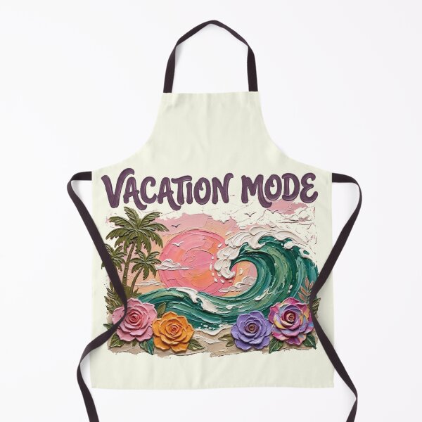 Item preview, Retro Impasto Vacation Mode Summer Wave Floral Beach Sunset designed and sold by BLUESKY11a.