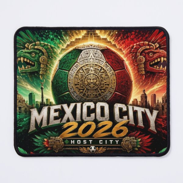 Item preview, Mexico City 2026 Soccer Host City Aztec Fan Art designed and sold by Aram250.