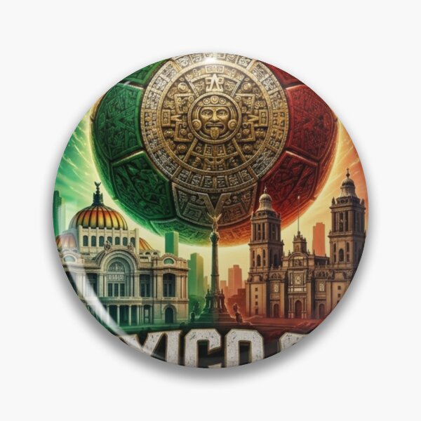 Item preview, Mexico City 2026 Soccer Host City Aztec Fan Art designed and sold by Aram250.