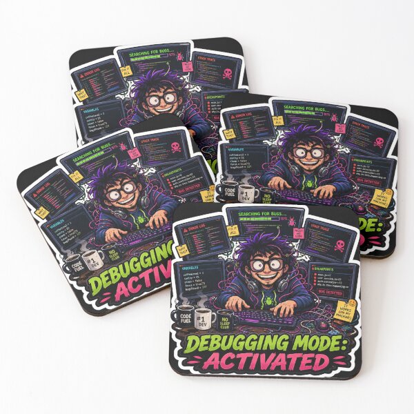Item preview, Debugging Mode Activated – Funny Programmer & Developer Sticker designed and sold by SoulMint.