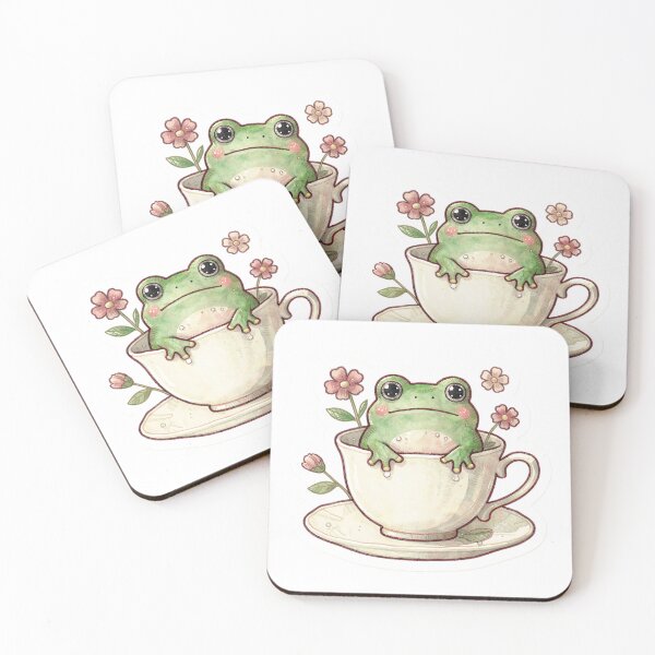 Item preview, Cute Frog Teacup Cottagecore | Whimsical Morning Tea Design designed and sold by Lyrical Soul.