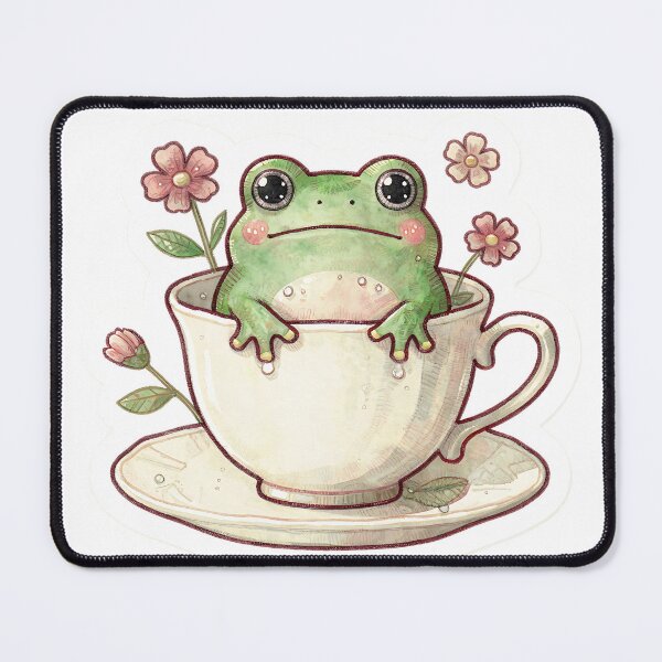 Item preview, Cute Frog Teacup Cottagecore | Whimsical Morning Tea Design designed and sold by Lyrical Soul.