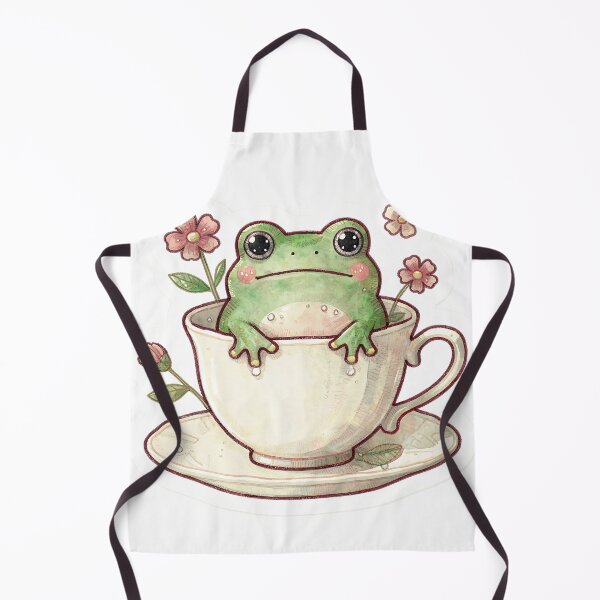 Item preview, Cute Frog Teacup Cottagecore | Whimsical Morning Tea Design designed and sold by Lyrical Soul.