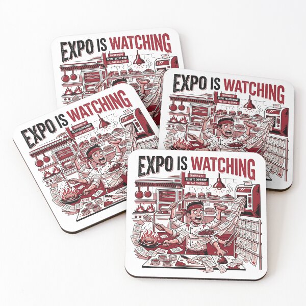 Item preview, Expo Is Watching Graphic Tee - Sarcastic Restaurant Crew Uniform Item designed and sold by BrewChef.