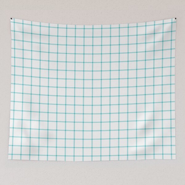 Item preview, White And Aqua Mini Gingham Pattern designed and sold by pattern-archive.