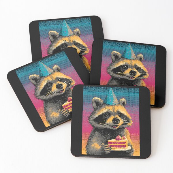 Item preview, Raccoon Animal Gamer Birthday Party Design designed and sold by Littermin.