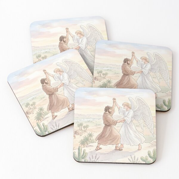 Item preview, Jacob Wrestling with the Angel Biblical Art designed and sold by RRRShop.