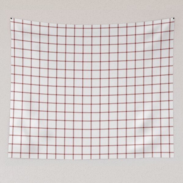 Item preview, White And Brick Red Mini Gingham Pattern designed and sold by pattern-archive.