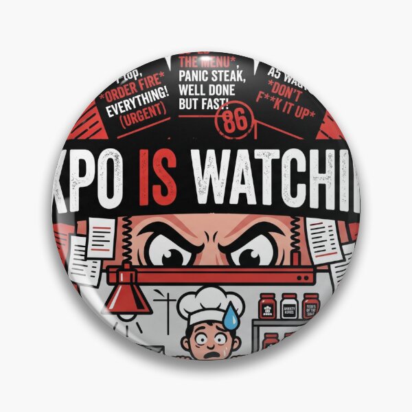 Item preview, Expo Is Watching Art - Retro Traditional Tattoo Style Chef Clothing designed and sold by BrewChef.