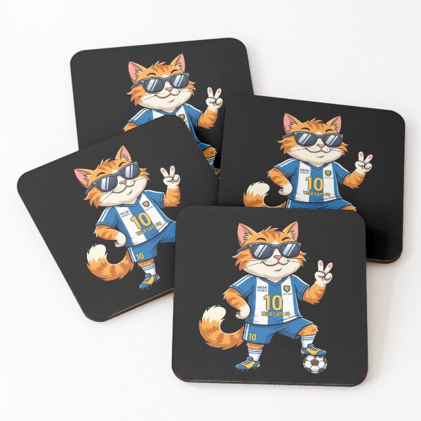 Item preview, Cool Cat Footballer — Cat with Sunglasses Playing Football Cartoon designed and sold by David Mateo ArtWorks.