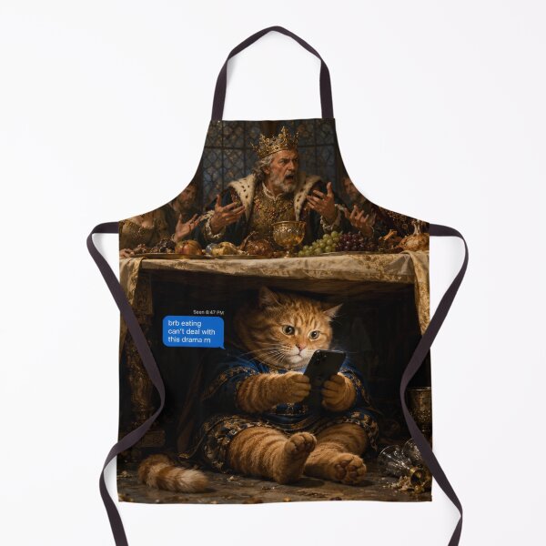 Item preview, Royal Cat Drama Texting Funny Medieval Meme Art Humor Gift designed and sold by irfanshikh.