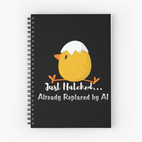 Item preview, 'Just Hatched Already Replaced by AI' Funny Tech Worker Relatable AI Humour Design  designed and sold by Yesss-Mau.