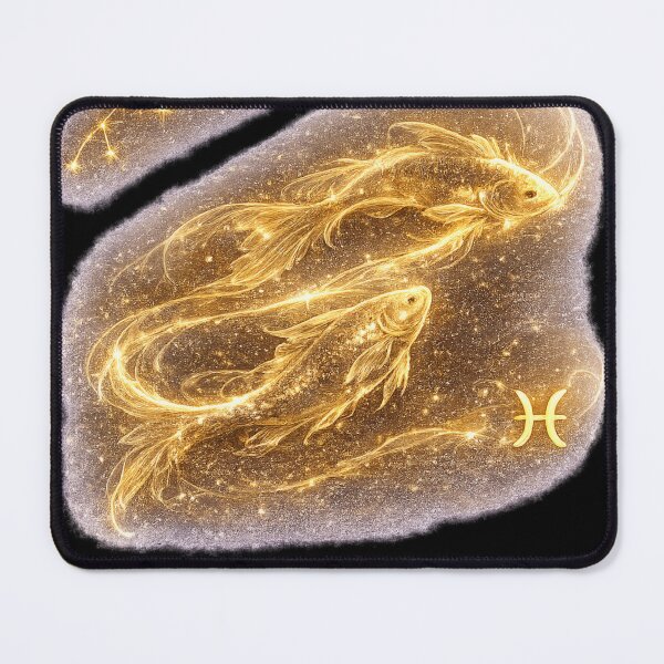 Item preview, Zodiac Pisces Gold Galaxy Fantasy Art Birthday Gift designed and sold by KI-Kunstwerk.