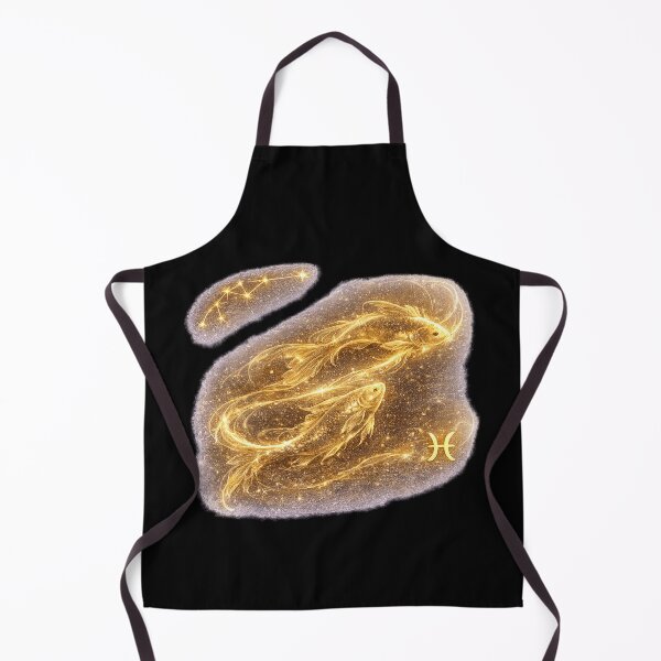 Item preview, Zodiac Pisces Gold Galaxy Fantasy Art Birthday Gift designed and sold by KI-Kunstwerk.
