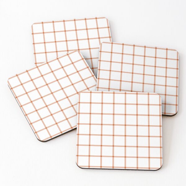 Item preview, White And Burnt Orange Mini Gingham Pattern designed and sold by pattern-archive.