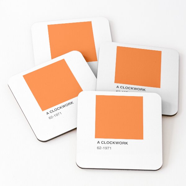 Item preview, A Clockwork Movie Book Orange Colour Swatch - White Border designed and sold by The Colourful Game.
