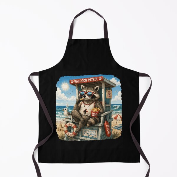 Item preview, Raccoon Patrol French Fries Beach Vintage Humor designed and sold by Littermin.