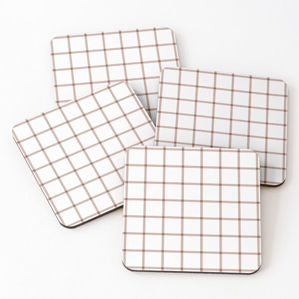 Item preview, White And Copper Mini Gingham Pattern designed and sold by pattern-archive.