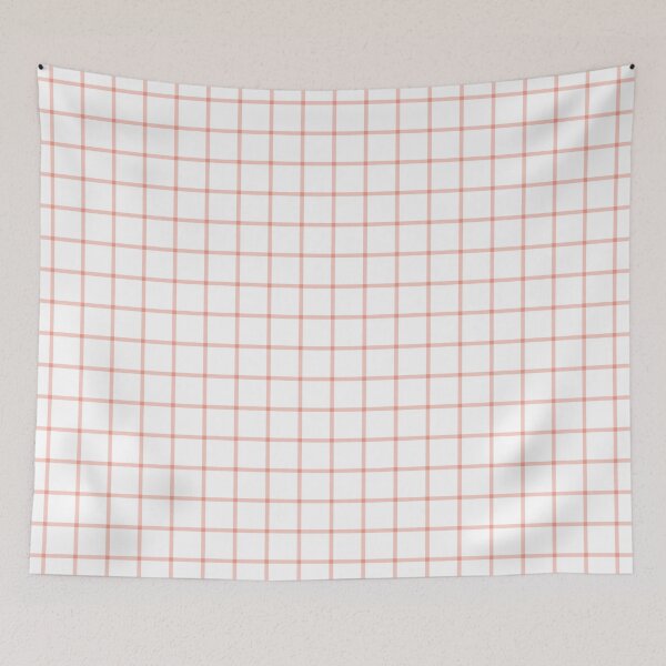 Item preview, White And Coral Mini Gingham Pattern designed and sold by pattern-archive.