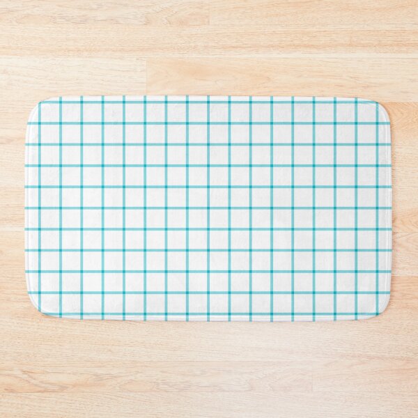 Item preview, White And Cyan Mini Gingham Pattern designed and sold by pattern-archive.