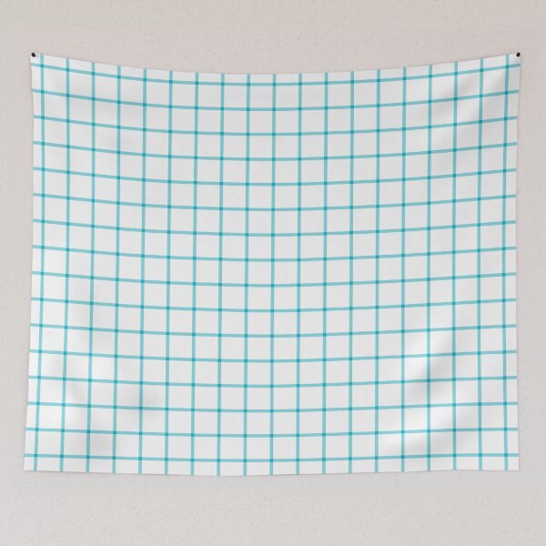 Item preview, White And Cyan Mini Gingham Pattern designed and sold by pattern-archive.