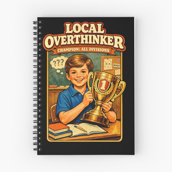 Item preview, Local Overthinker Champion Vintage Ironic Retro Graphic Tee designed and sold by TrendingView.