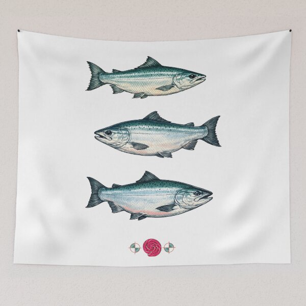 Item preview, Salmon designed and sold by Whimsy Trail Co.